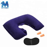 44x25cm U-shape Colorful Custom Inflatable Soft Neck Pillow