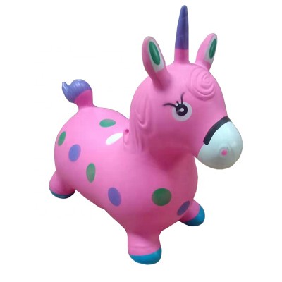 Hot selling Jumping Animal Toys customized inflatable jumping pink unicorn for kids