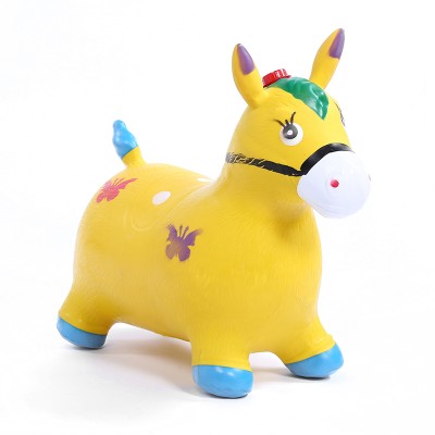 Wholesale eco-friendly  PVC painting jumping horse inflatable Jumping animal  with music