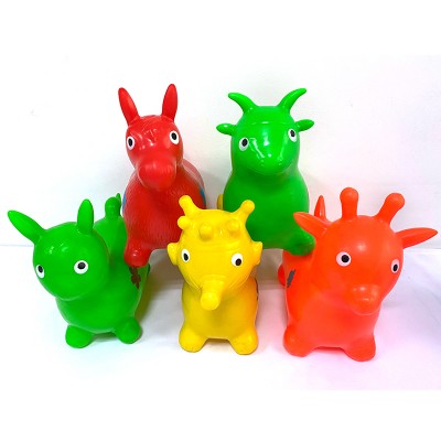 kids play toys pvc inflatable mini colorful painting animals jumping horse