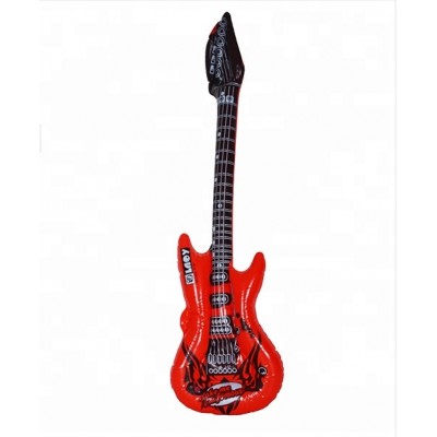 Hot sale musical instruments plastic inflatable guitar toy for kids