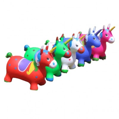 Wholesale PVC painting inflatable Jumping animal unicorn